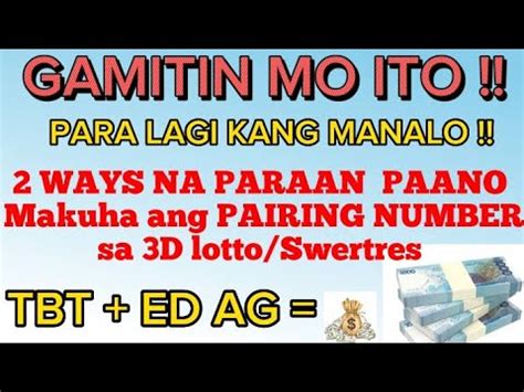 Paano manalo ng Syndicate numbers sa Swertres at .